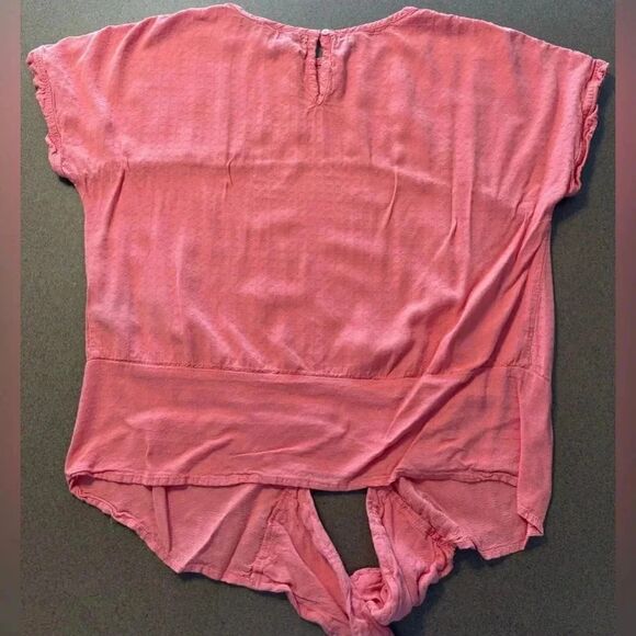 Buffalo David Bitton Front Tie Top | Coral Color | Size Medium - Picture 8 of 10